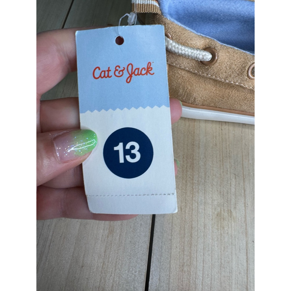 Kids' Reece Boat Shoes - Cat & Jack™ Tan 13 - Picture 5 of 6